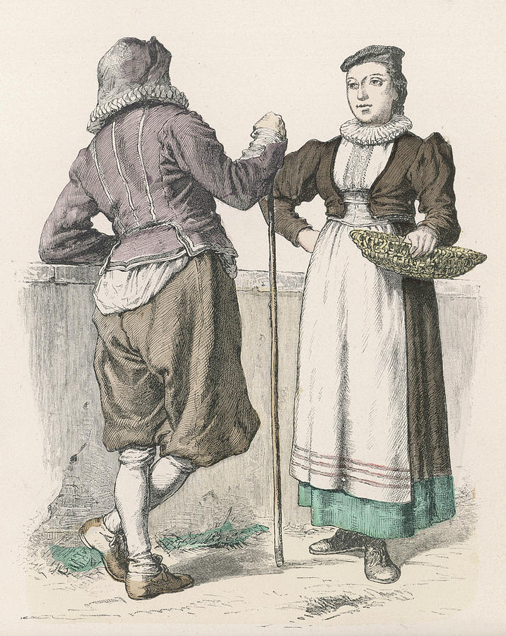 Swiss Peasants Date Circa 1650 Drawing by Mary Evans Picture Library ...