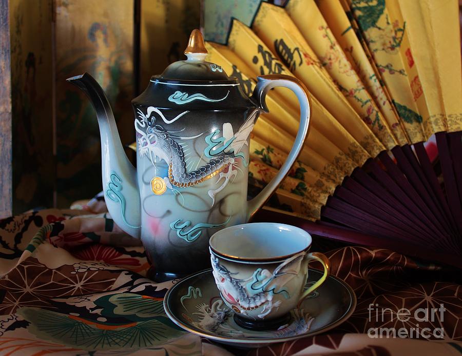  Tea and Calligraphy Photograph by Marcia Breznay
