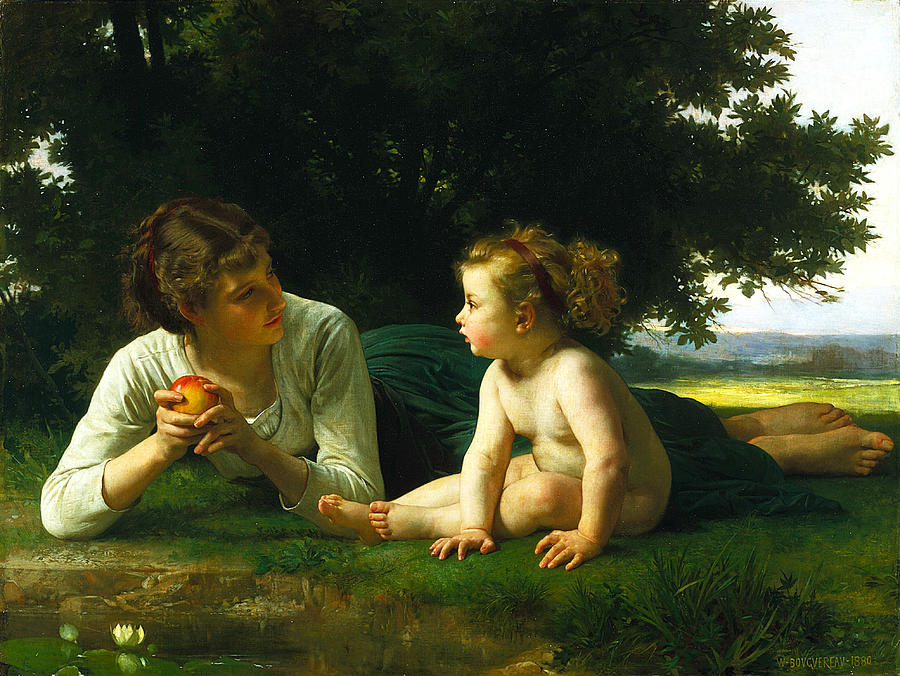  Temptation Painting by William-Adolphe Bouguereau