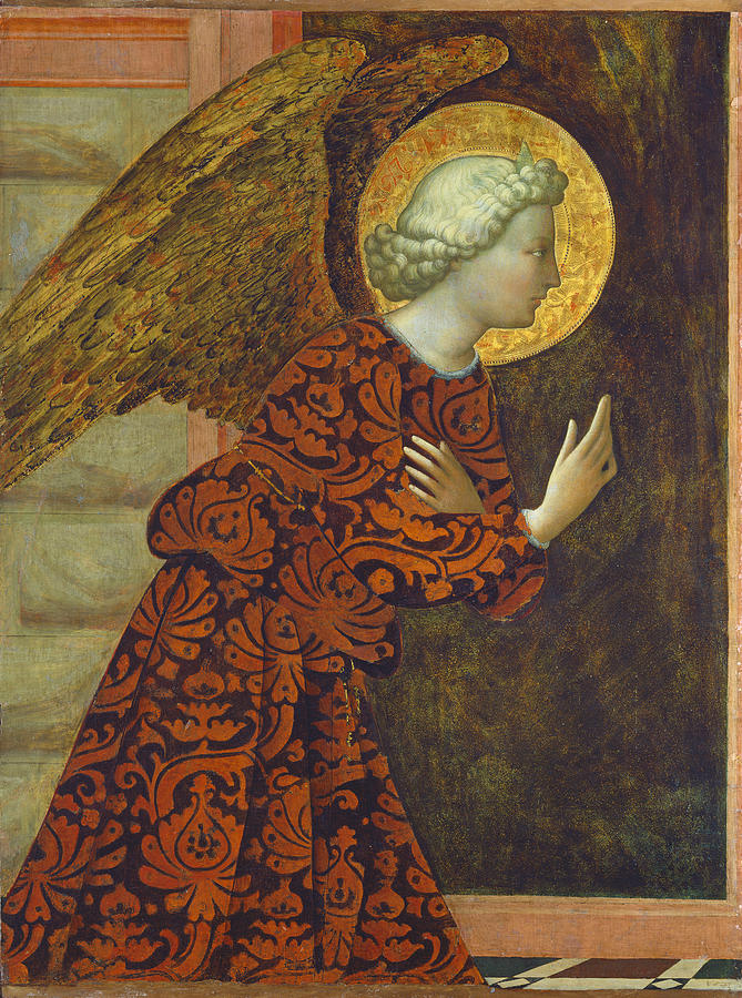 The Archangel Gabriel Painting by Tommaso Masolino da Panicale