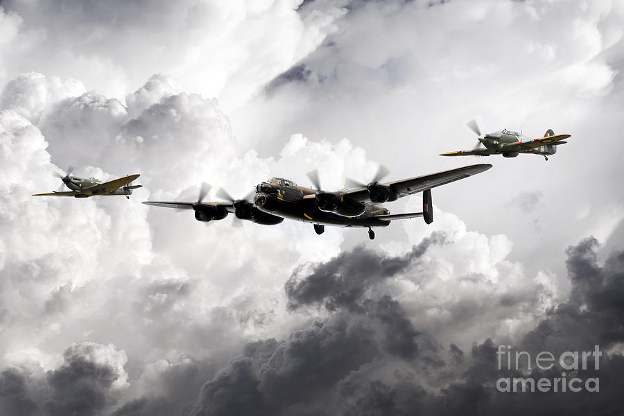  The Battle of Britain Memorial Flight Digital Art by Airpower Art