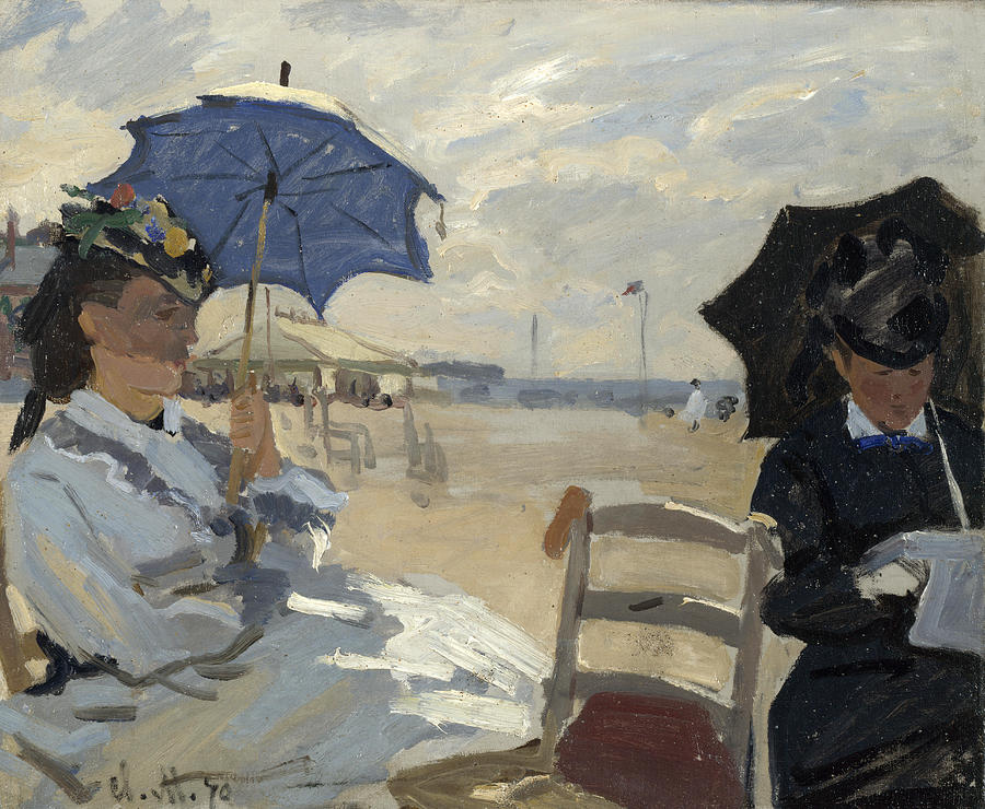  The Beach at Trouville #2 Painting by Claude Monet