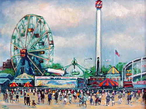  The Big Wheel Painting by Philip Corley