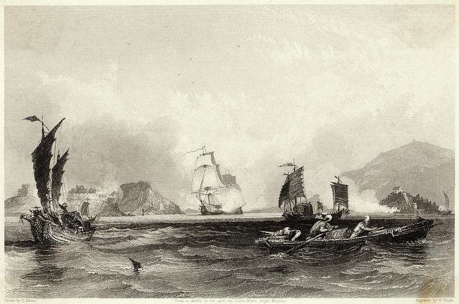 The British Fleet Forces A Passage Drawing by Mary Evans Picture Library