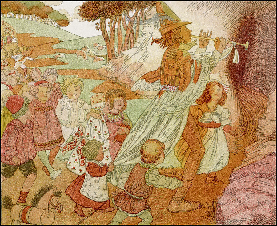 The Children Of Hamelin Follow Drawing by Mary Evans Picture Library ...