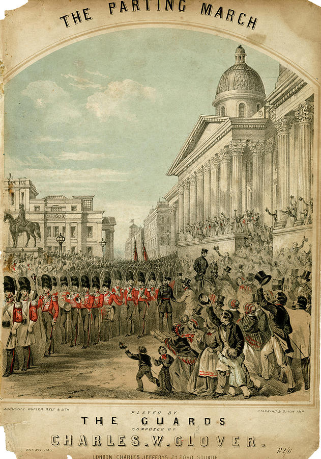 The Guards March Through The Centre Drawing By Mary Evans Picture 