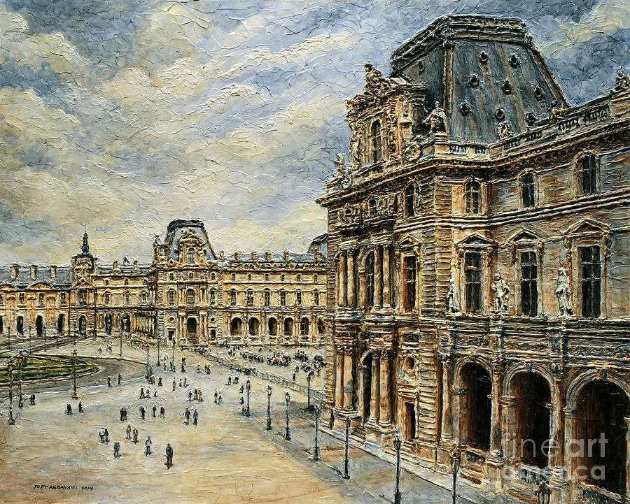  The Louvre Museum Painting by Joey Agbayani