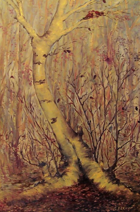 Bird Painting -  The  Loving  Tree by Beth Arroyo