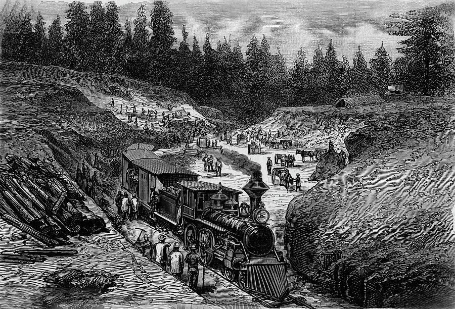 The Pacific Railroad Under Drawing by Mary Evans Picture Library - Fine ...