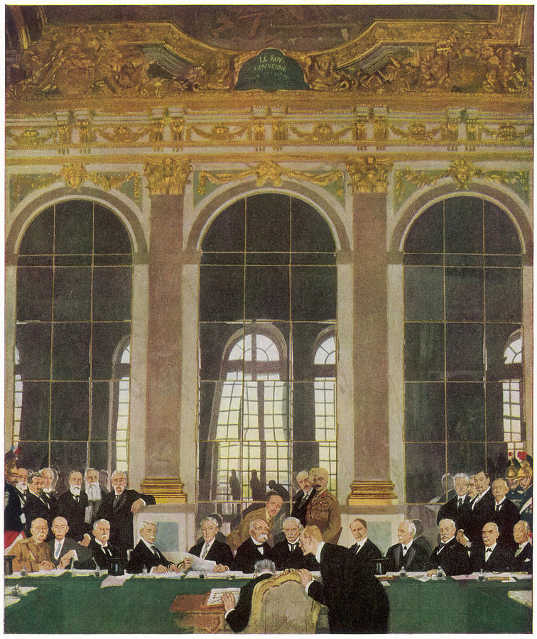 The Peace Treaty Is Signed Drawing by Mary Evans Picture Library Fine