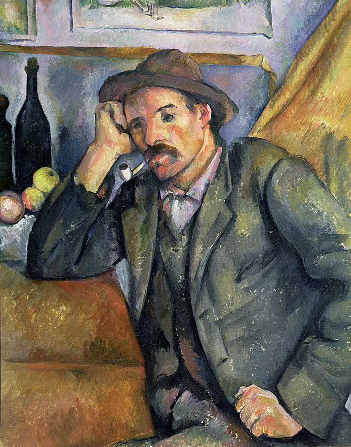 Paul Cezanne Painting -  The Smoker by Paul Cezanne