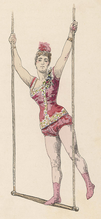 The Trapeze Artist Standing Drawing by Mary Evans Picture Library ...