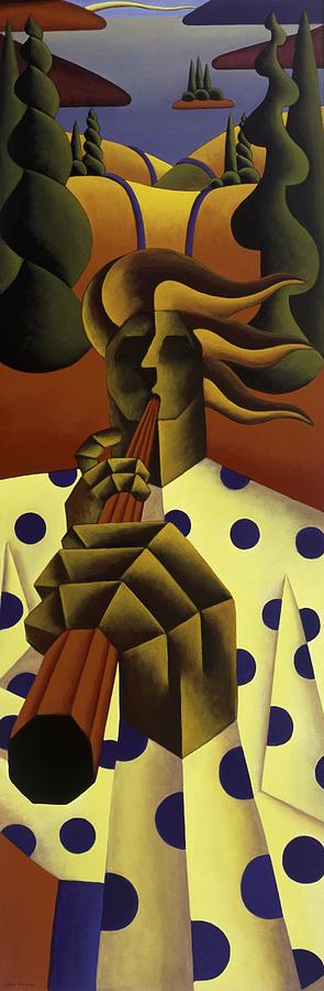  The whistle player Painting by Alan Kenny
