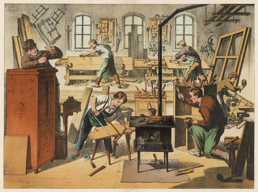 The Of A Carpenter Drawing by Mary Evans Picture Library Pixels