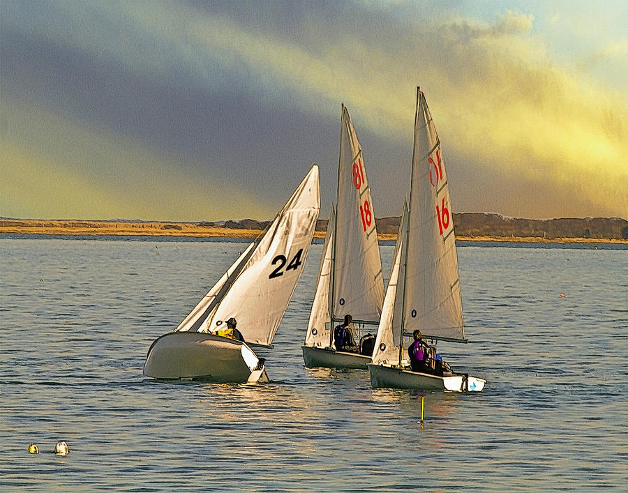  Three Sailing Photograph by Constantine Gregory