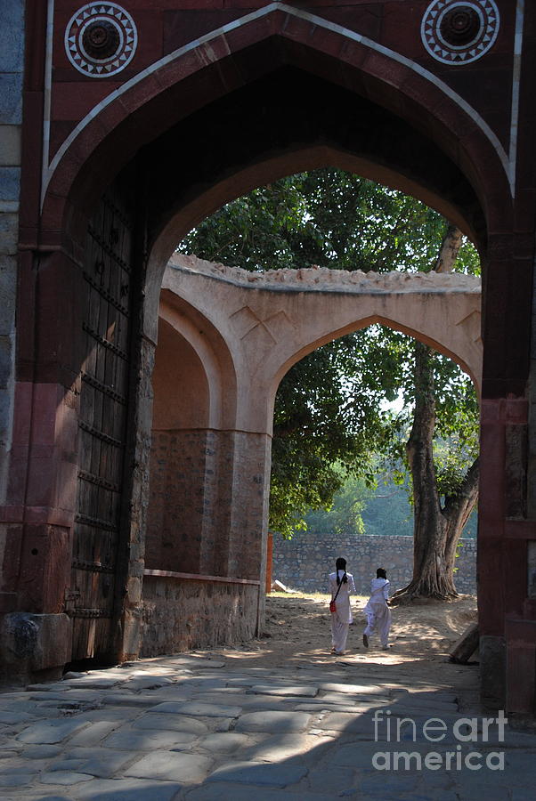  Humayuns Tomb -Through the Arches Photograph by Jacqueline M Lewis