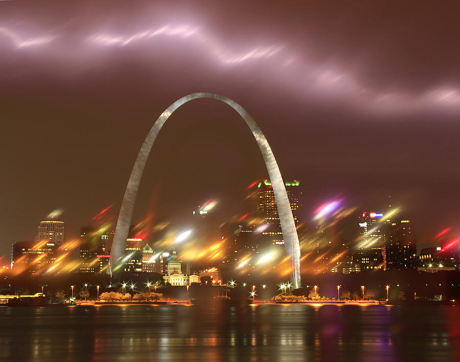  Thunderstorm over the Arch Photograph by Garry McMichael