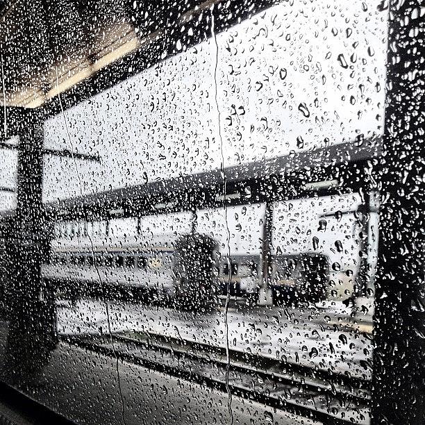 Train Photograph - Train And Rain by Kreddible Trout