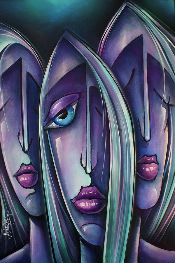 Portrait Painting -  Trio  by Michael Lang