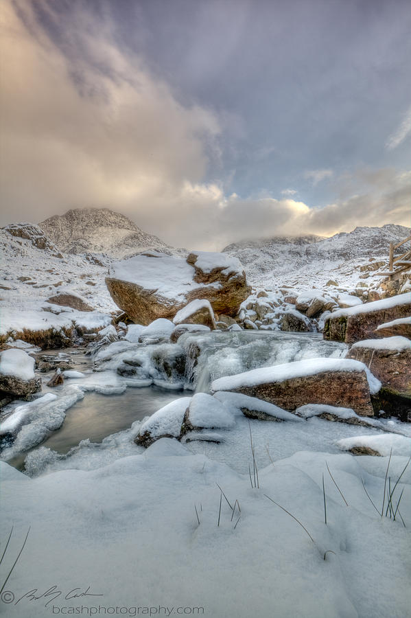  Tryfan Snow and Ice Photograph by B Cash