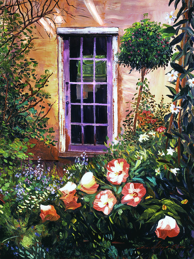  Tuscan Villa Garden Painting by David Lloyd Glover