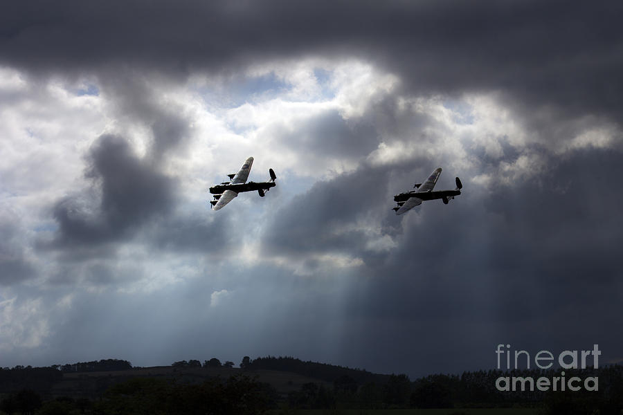 Twin Bombers Digital Art by Airpower Art - Fine Art America