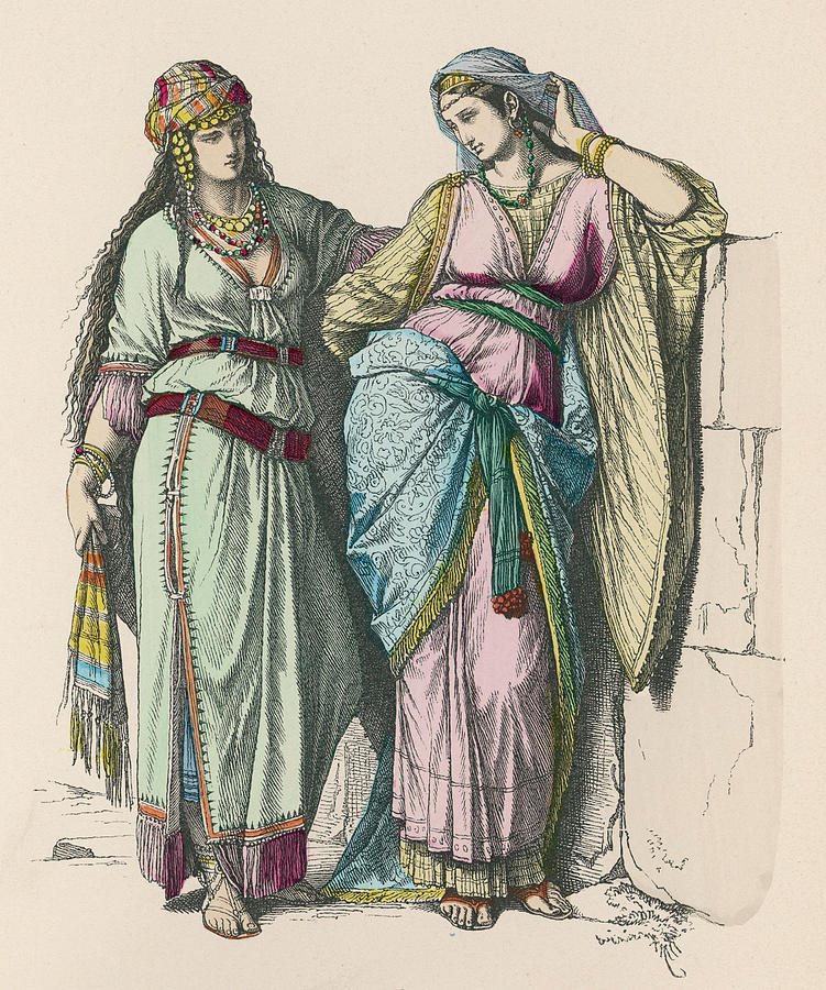 Two Aristocratic Jewish Women Drawing by Mary Evans Picture Library