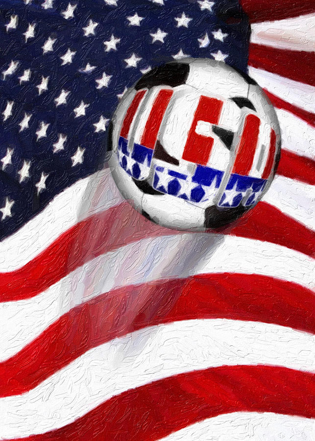  USA Soccer Ball Digital Art by Gravityx9 Designs