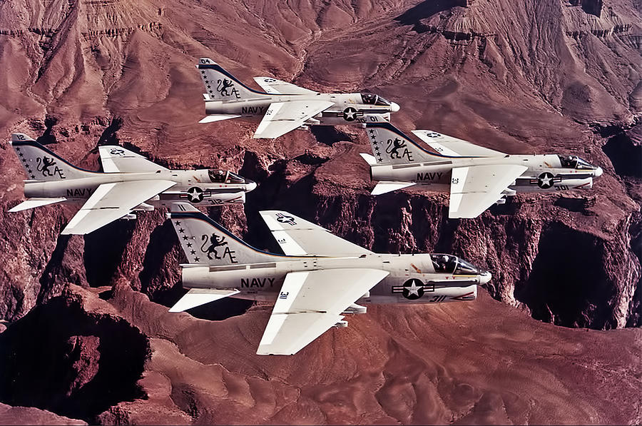 Jet Photograph -  VA-15 Valions by Peter Chilelli