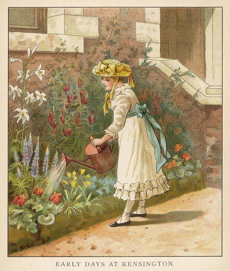 Victoria As A Child, Tending Drawing by Mary Evans Picture Library ...