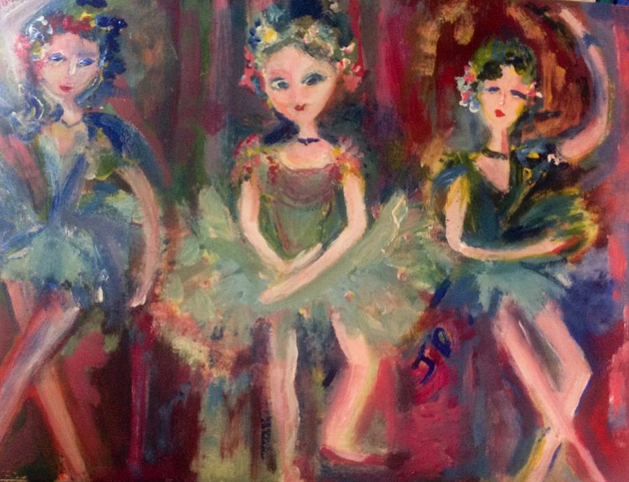 Christmas Painting -  Victorian Christmas ballet by Judith Desrosiers