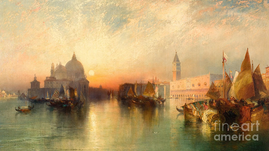 View of Venice by Thomas Moran Painting by Thomas Moran