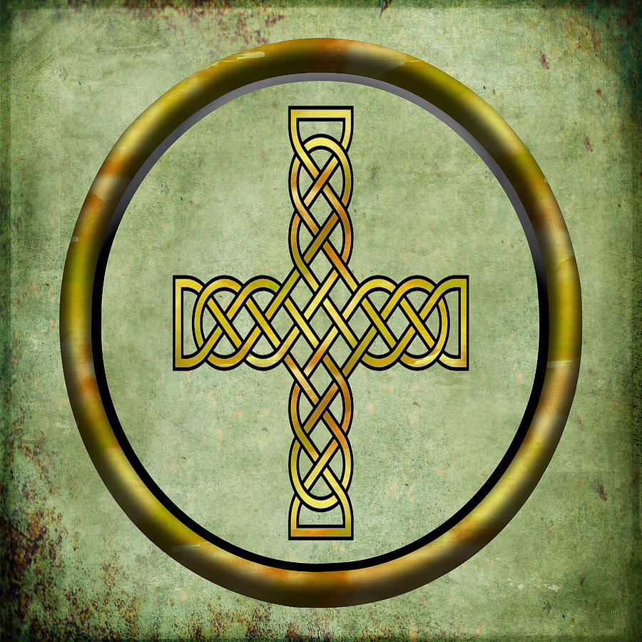  Watercolor Celtic Cross Celtic Symbol Digital Art by Kandy Hurley