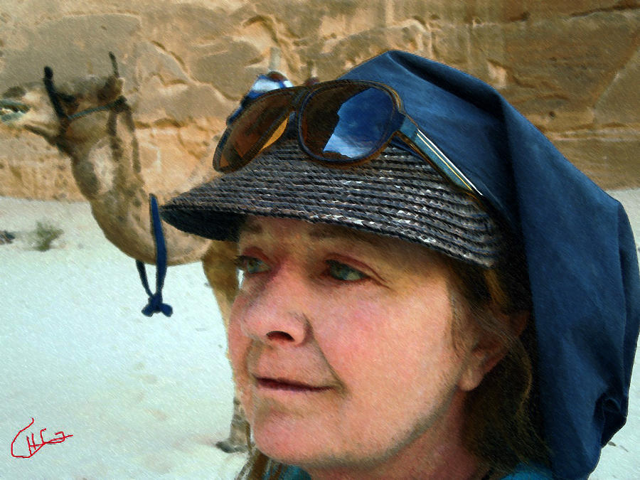  Way in the Desert Selfportrait Sinai Egypt Photograph by Colette V Hera Guggenheim