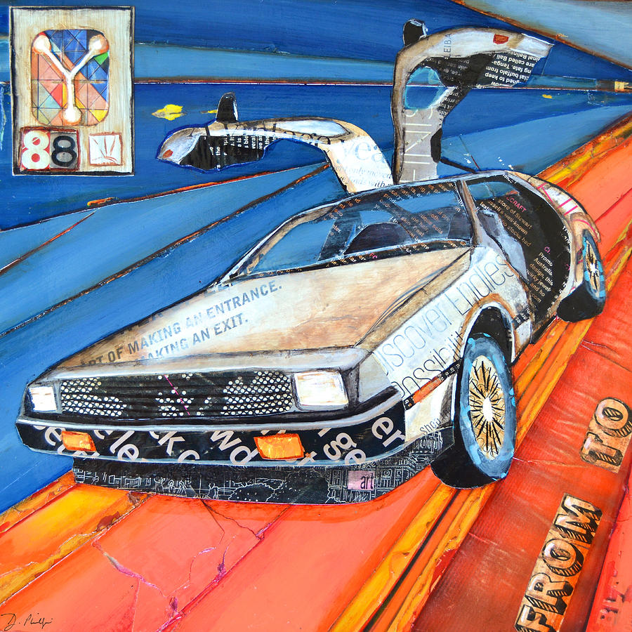 Back To The Future Mixed Media -  We Dont Need Roads by Danny Phillips