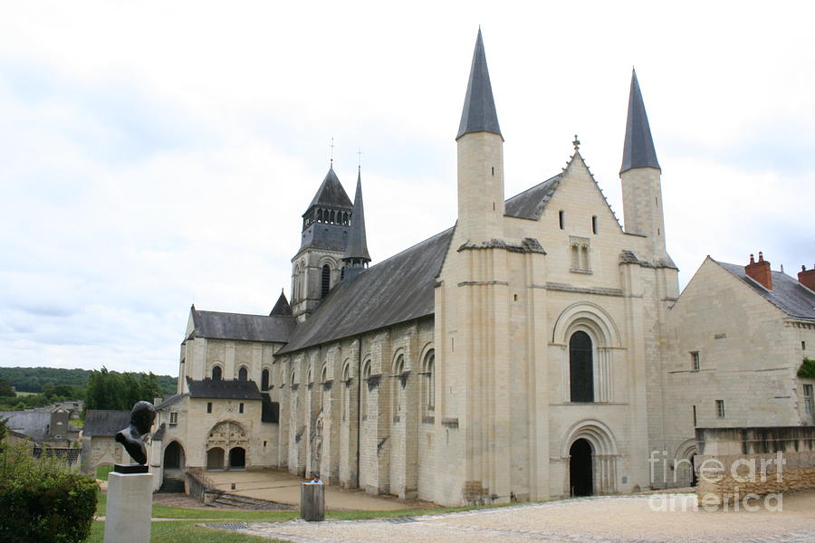 Romanesque Photograph -  West Facade Of The Church - Fontevraud Abbey by Christiane Schulze Art And Photography