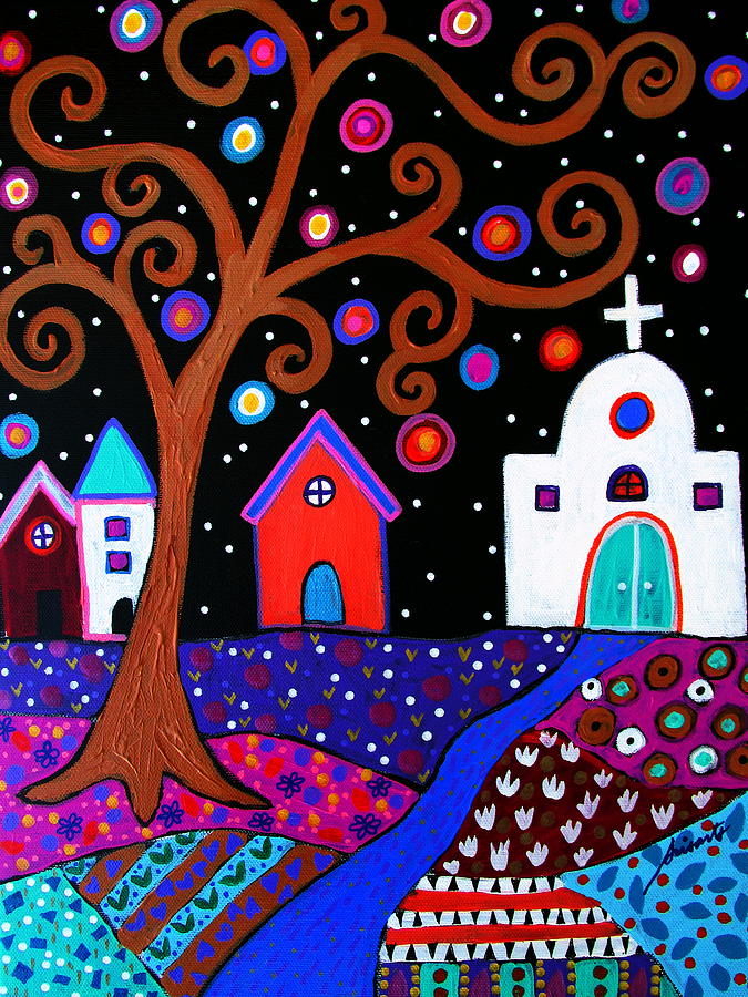  Whimsical Town Painting by Pristine Cartera Turkus