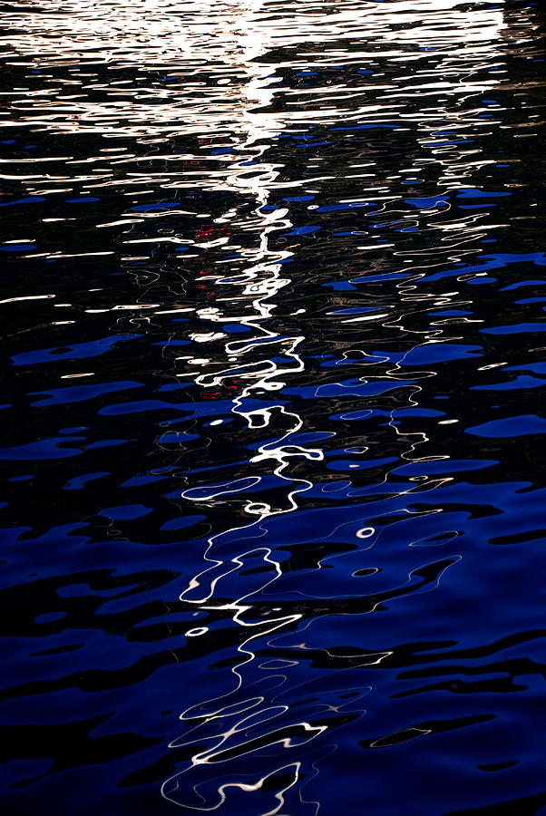  White on Blue Water Photograph by Jacqueline M Lewis