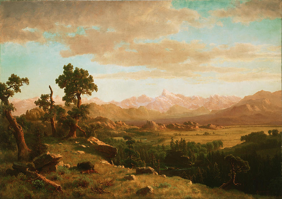  	Wind River Country #7 Painting by Albert Bierstadt