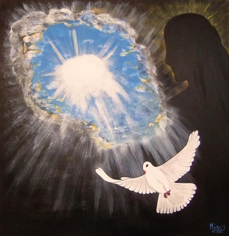  Wings of a Dove Painting by Cindy Micklos