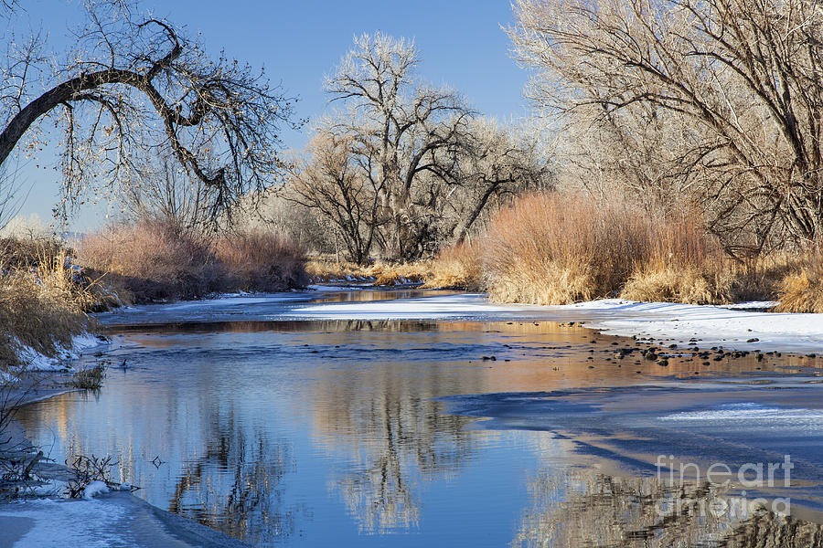  winter river in Colorado Photograph by Marek Uliasz