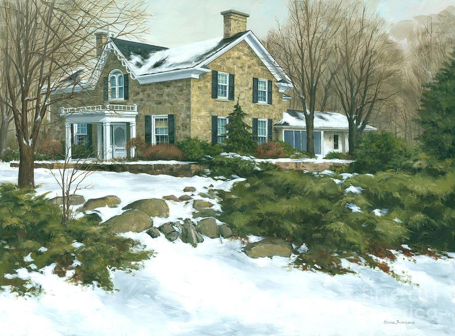 Landscape Painting -  Winters Retreat   by Michael Swanson