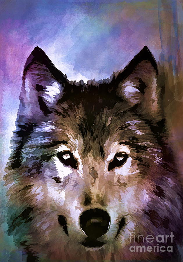 Nature Painting -  Wolf by Andrzej Szczerski