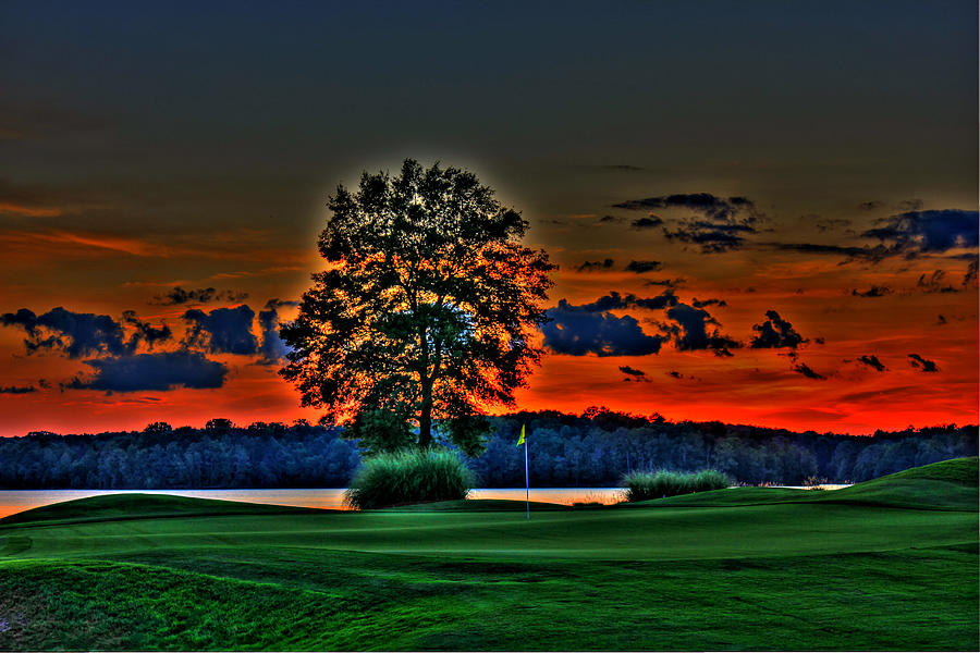 The Landing 4 Abstract Reynolds Plantation Golf Landscape Art  Photograph by Reid Callaway