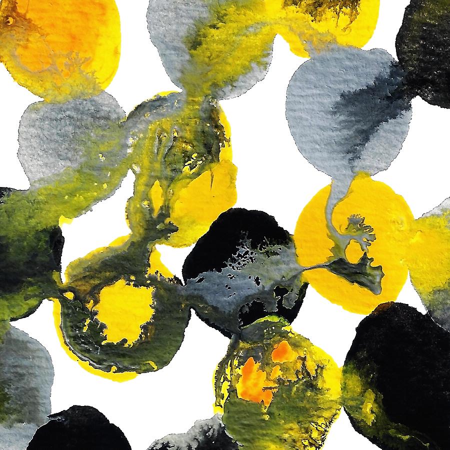  Yellow and Gray Interactions 2 Painting by Amy Vangsgard
