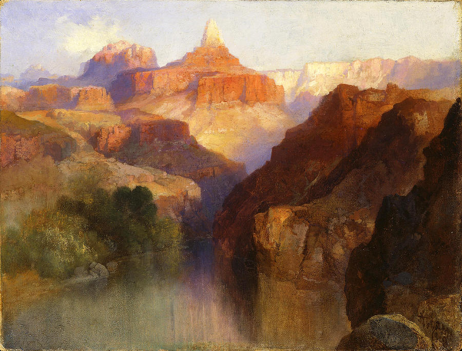  Zoroaster Peak Grand Canyon Arizona Painting by Thomas Moran