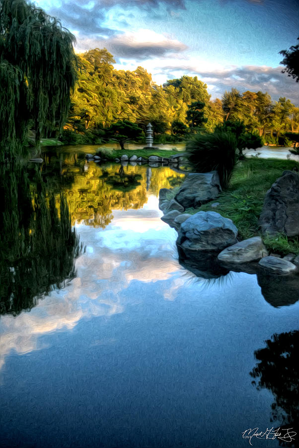 0012 Delaware Park Japanese Garden MIRROR LAKE SERIES Photograph by Michael Frank Jr