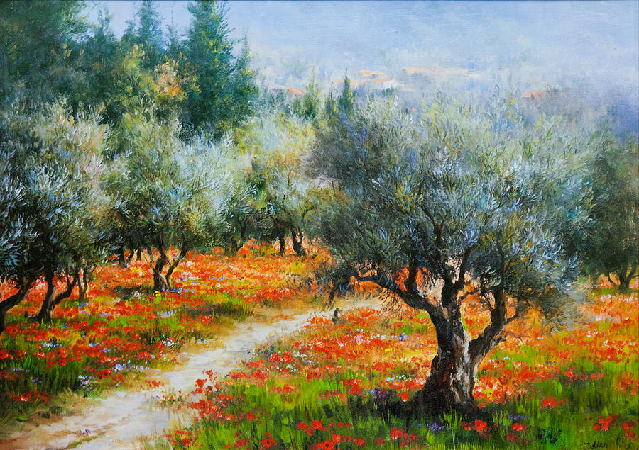 Olive trees Painting by REDlightIMAGE Fine Art America