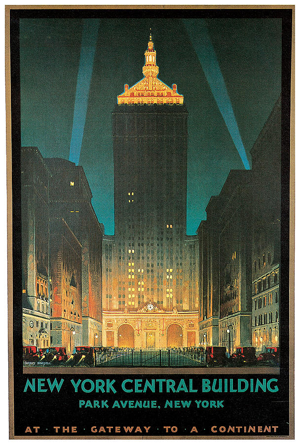 New York Central Building #1 Painting by Chesley Bonestell