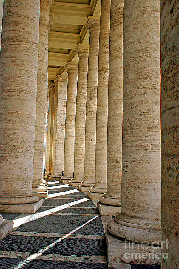 0056 Roman PIllars St. Peters Basilica Rome Photograph by Steve Sturgill